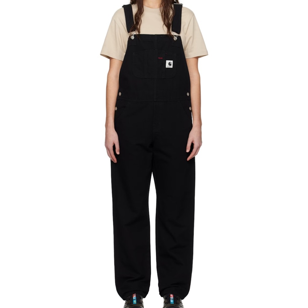 Carhartt WIP - Black Bib Straight Women's Overalls - Size Large